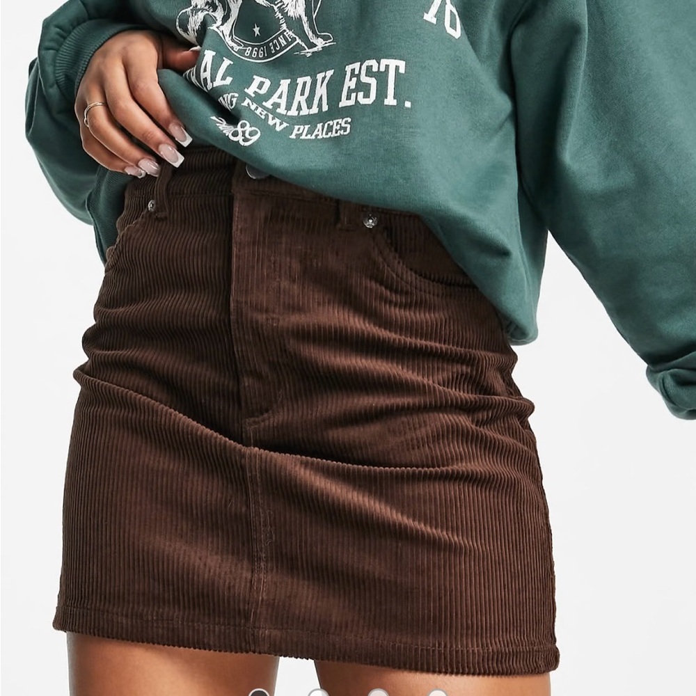 Brown Corduroy Skirt